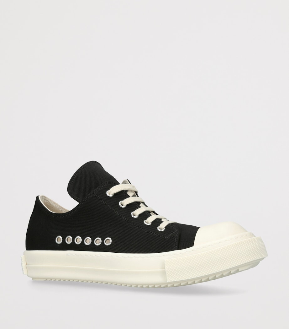 Rick Owens DRKSHDW Canvas Eyelet DRKSHDW Low-Top Sneakers Black Image 3