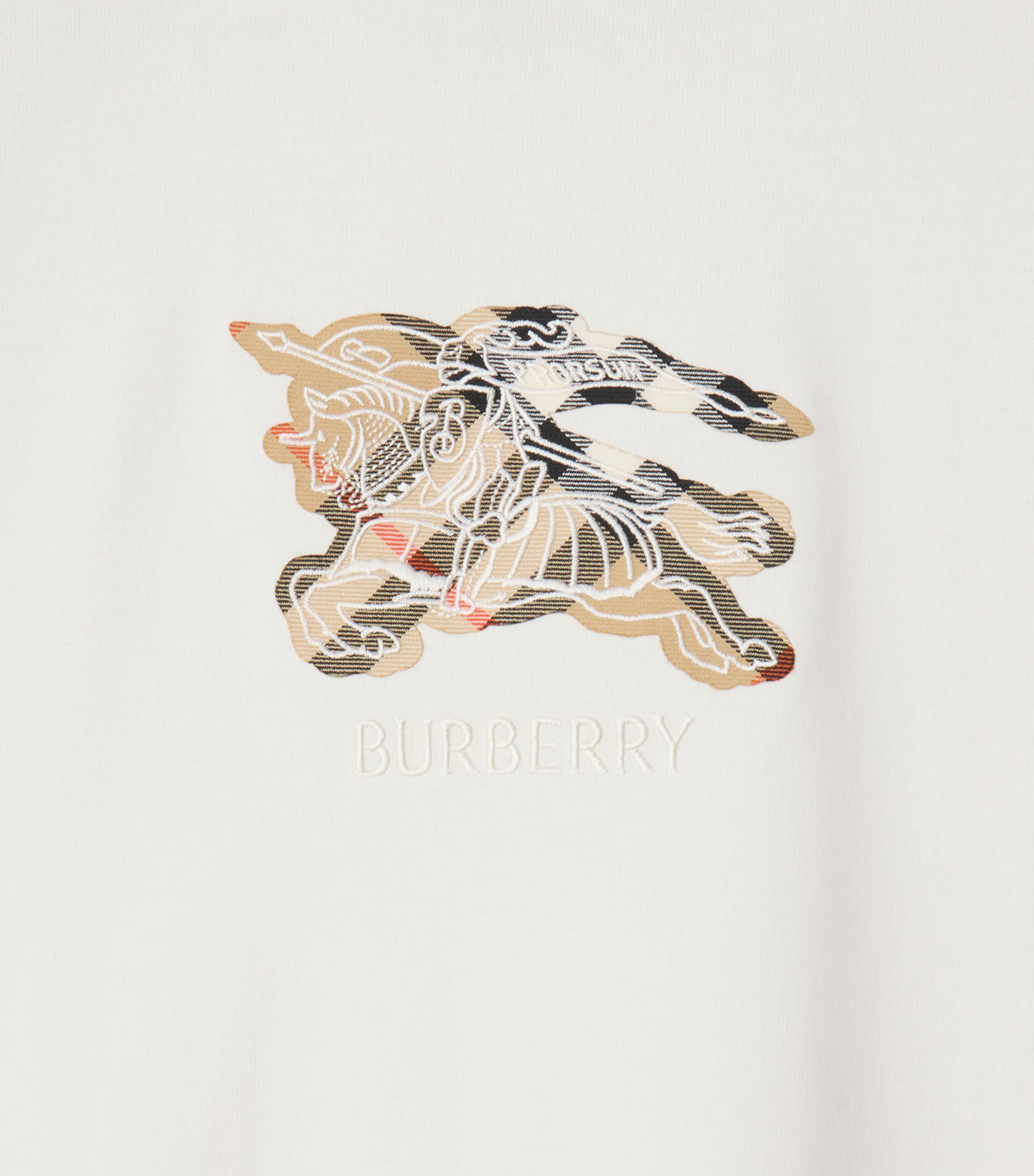 Cotton EDK Check T-Shirt CHALK Image 4