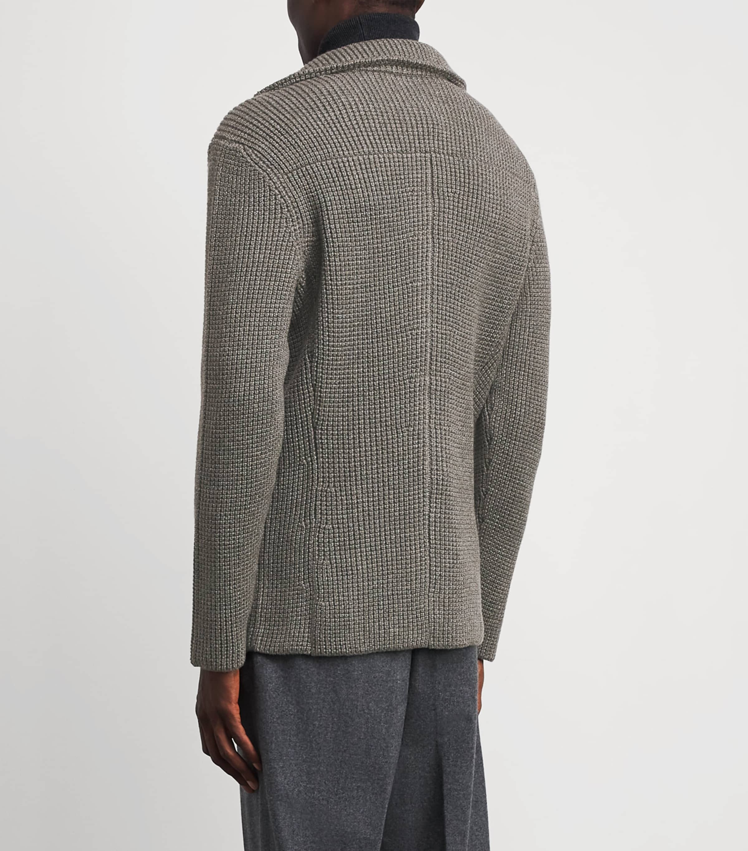 Maurizio Baldassari Mens Virgin Wool Brenta Shacket Lunar Rock Grey Image 5