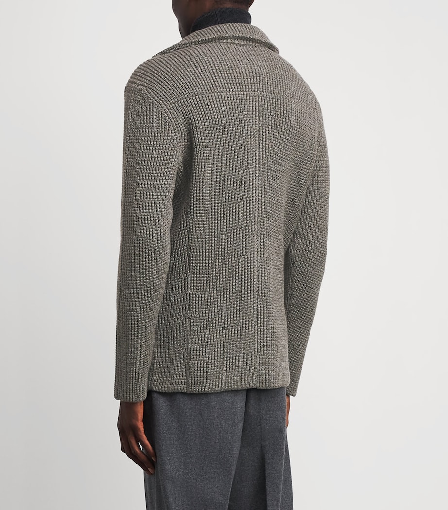 Maurizio Baldassari Mens Virgin Wool Brenta Shacket Lunar Rock Grey Image 5