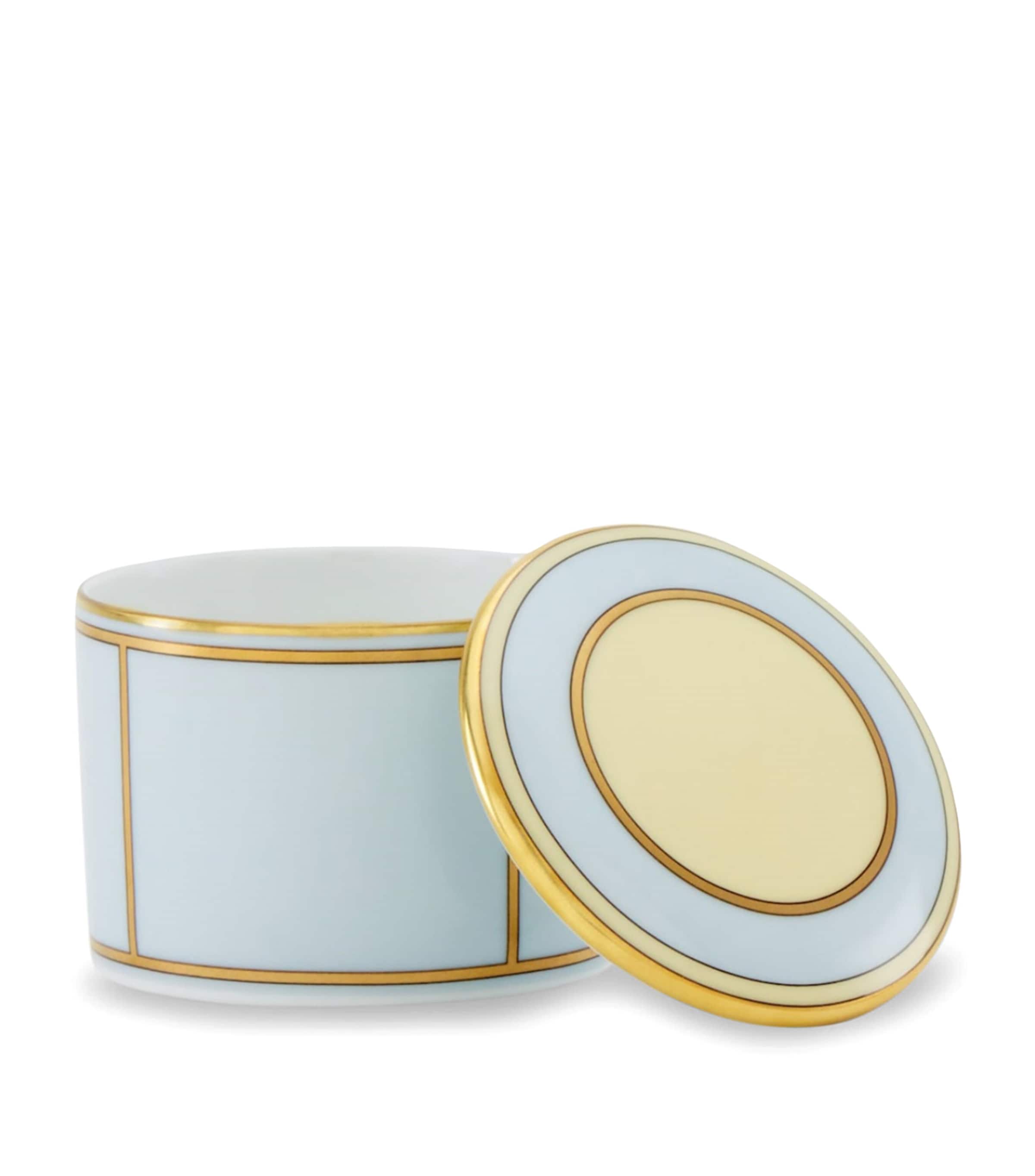 GINORI 1735 Porcelain Colonna Diva Celeste Trinket Box Image 4