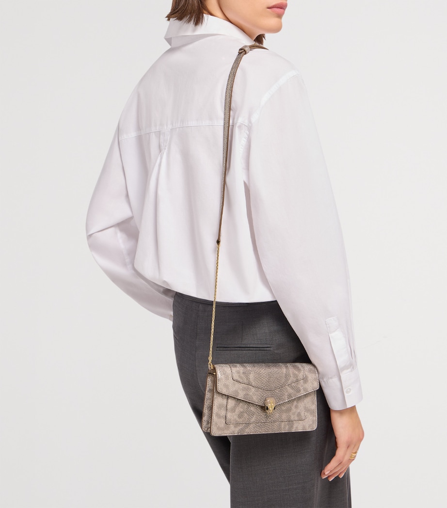 Karung Leather Serpenti Forever Chain Pochette BEIGE MEDIUM Image 4