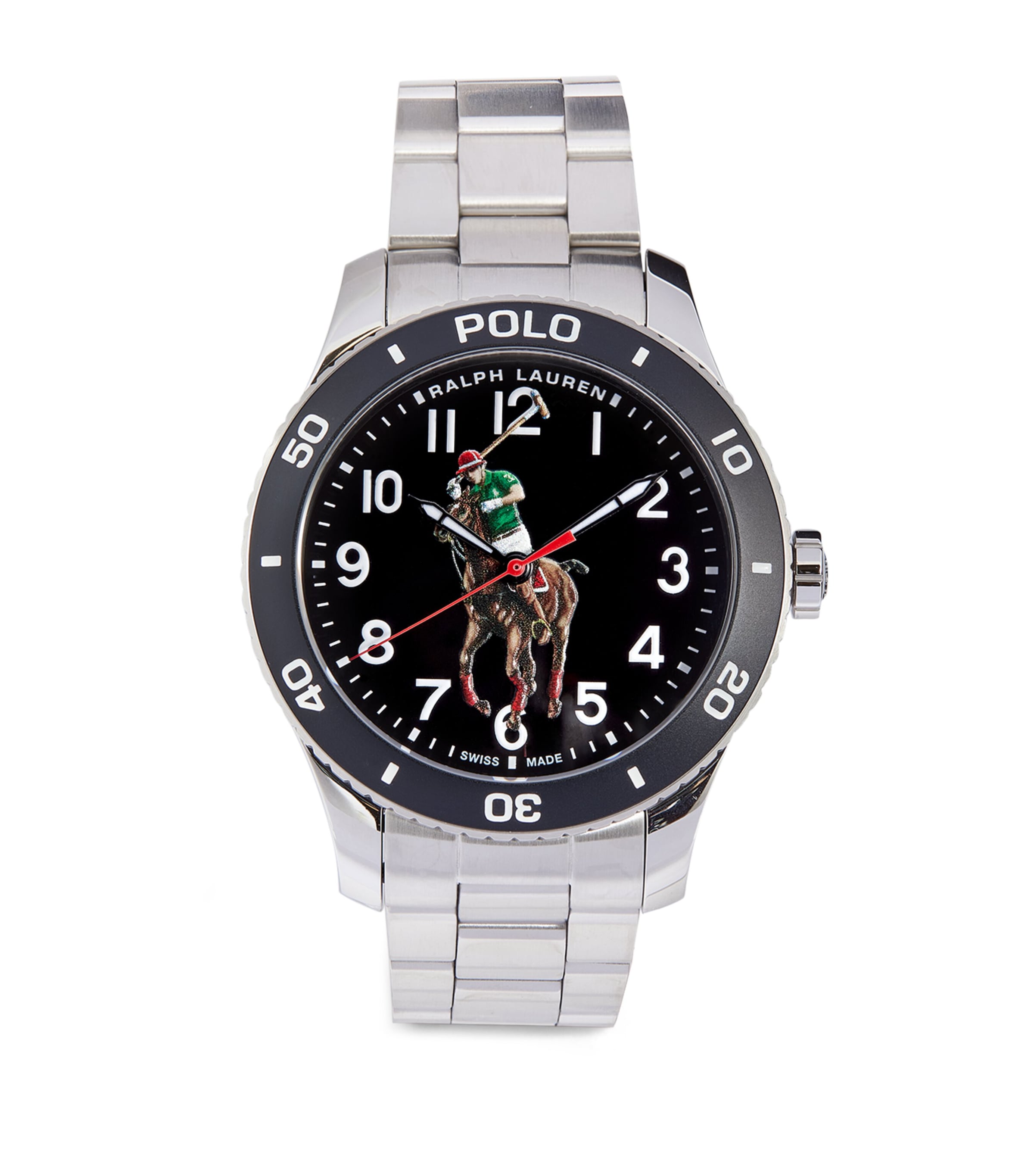 Polo Ralph Lauren Stainless Steel Polo Sport Watch In Black