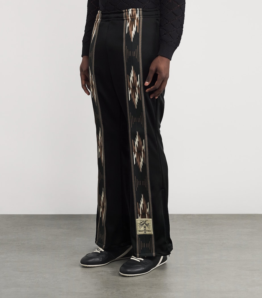 Geometric Track Pants BLACK Image 3