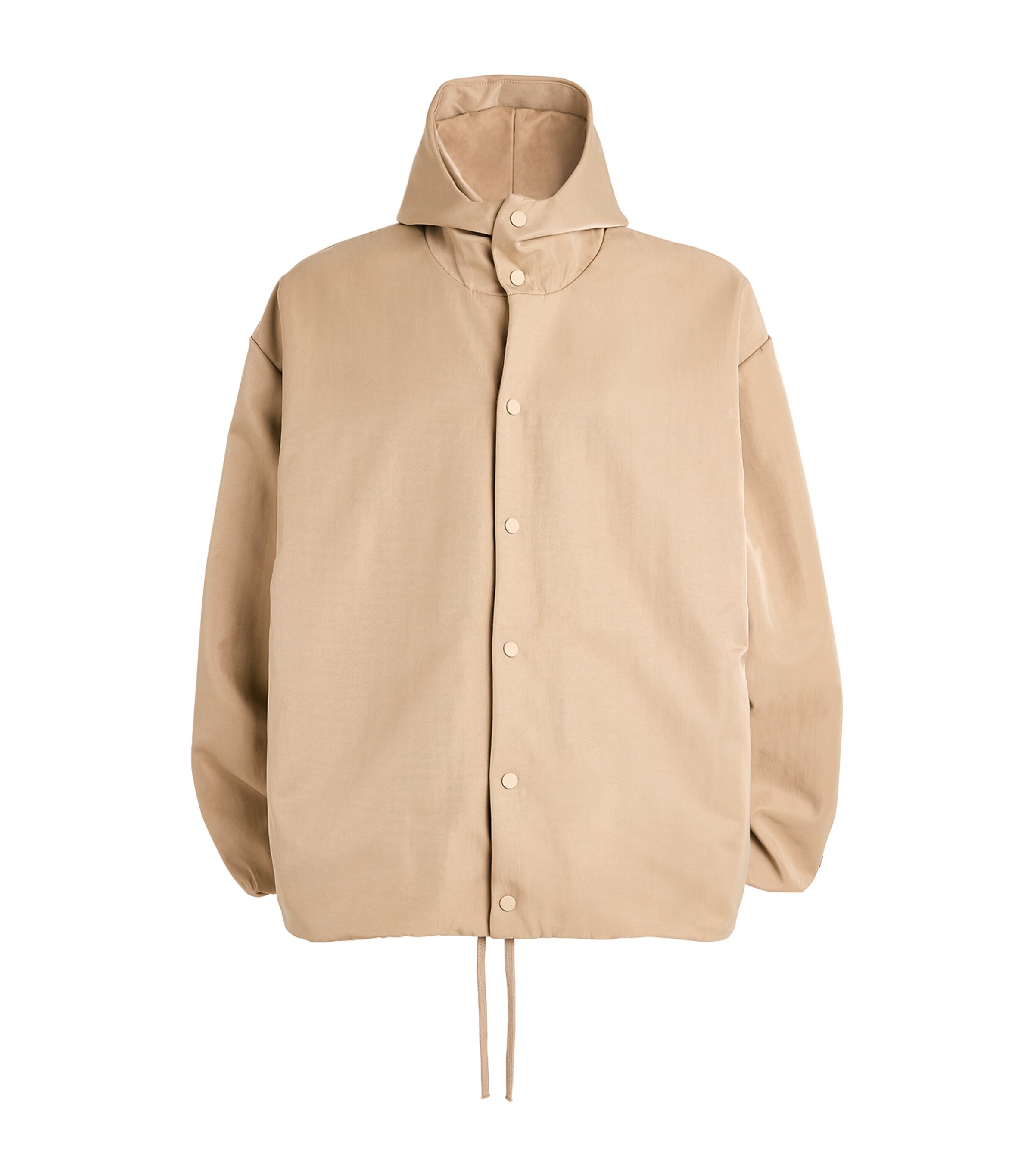 FEAR OF GOD ESSENTIALS Mens Recycled Nylon Bomber Jacket Desert Sand Image 1