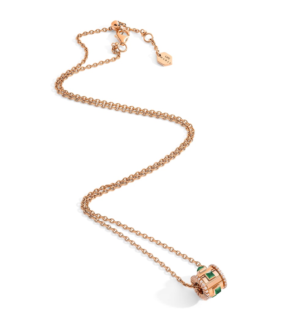 Rose Gold, Diamond and Agate LIFE Necklace ROSE GOLD Image 1