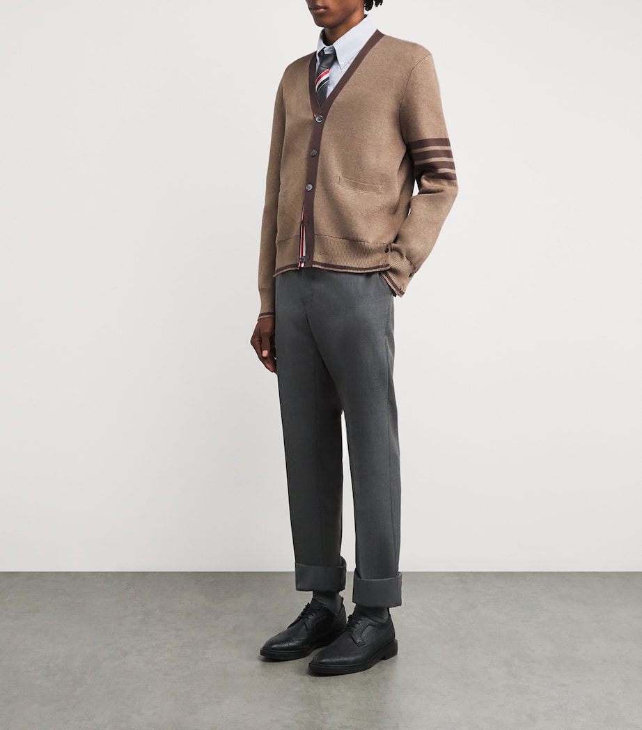 Cotton Milano Stitch Cardigan MED BROWN Image 2