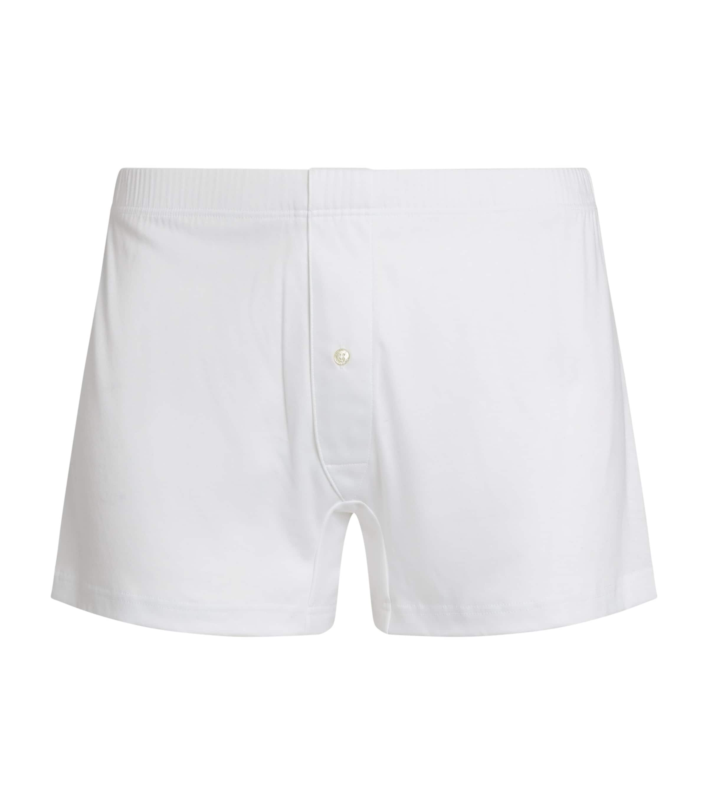 Zimmerli Buttoned Sea Island Boxer Briefs In White