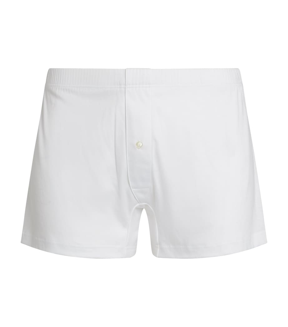 Buttoned Sea Island Boxer Briefs 01 WHITE Image 1