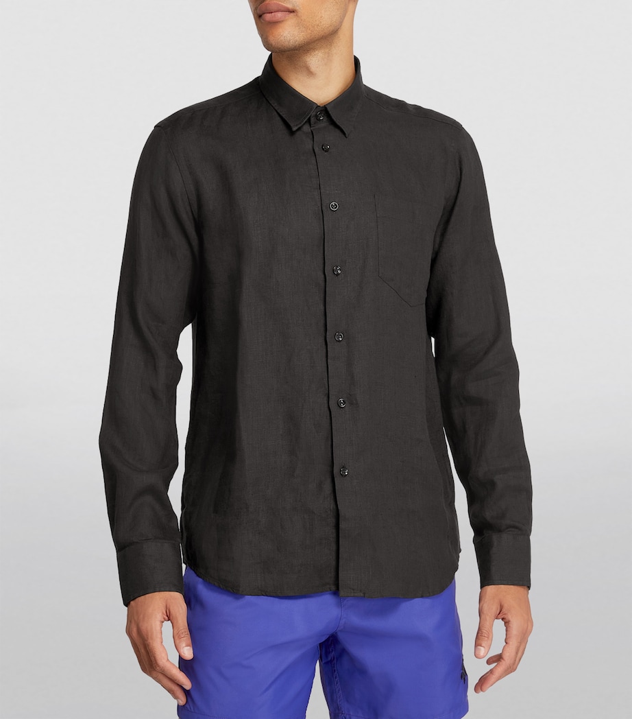 Linen Caroubis Shirt 990 NOIR Image 5