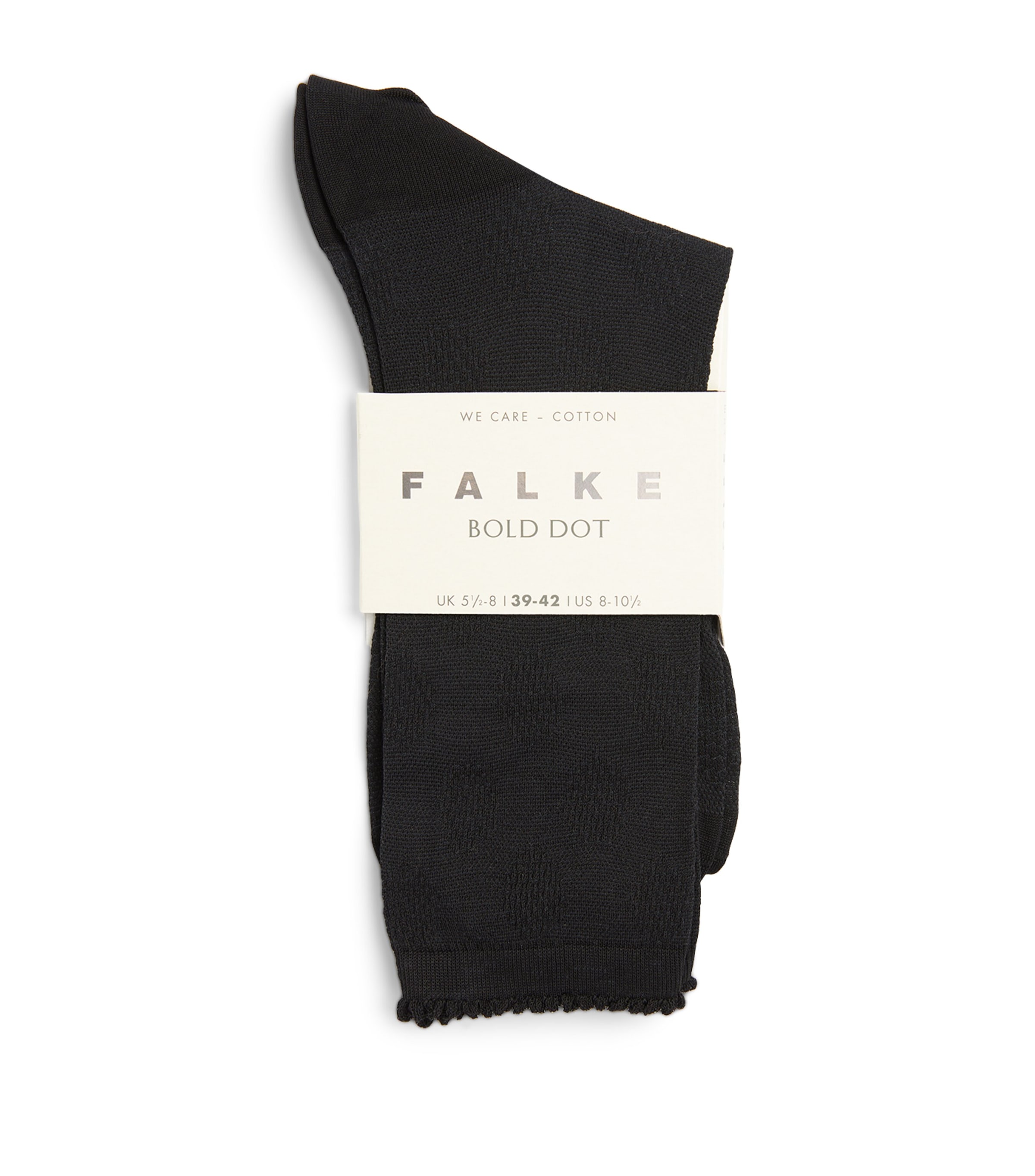 Falke Organic Cotton-blend Bold Dot Socks In Black