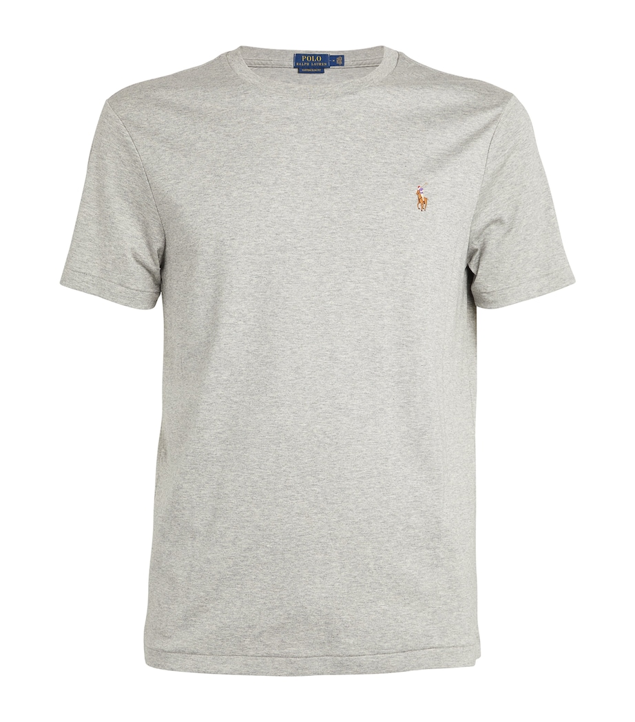 Pima Cotton Polo Pony T-Shirt GREY Image 1
