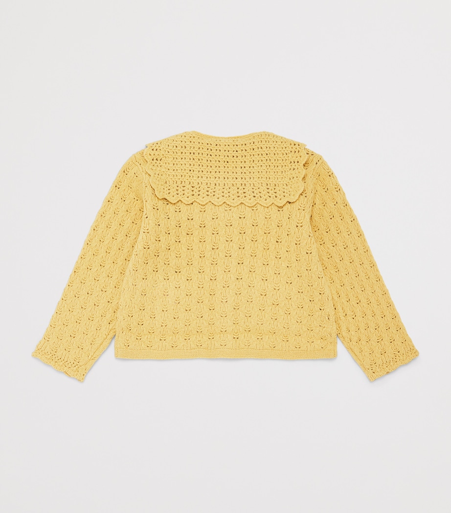 Louise Misha Crochet Anouchka Cardigan (4-10 Years) Honey Image 2
