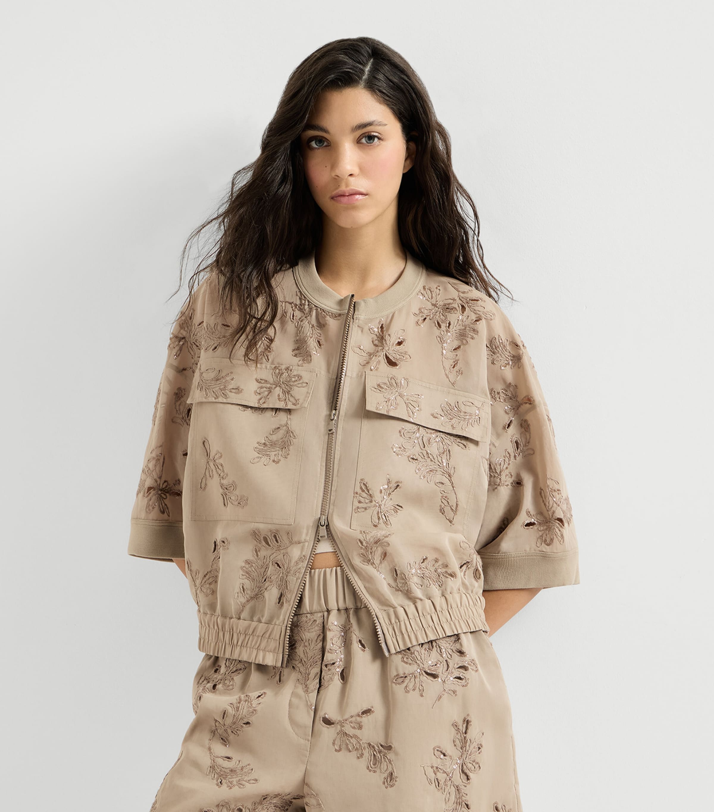 Brunello Cucinelli Womens Cotton Organza Jacket Image 3