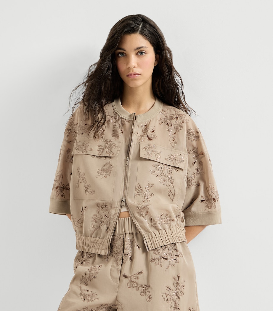 Brunello Cucinelli Womens Cotton Organza Jacket Image 3