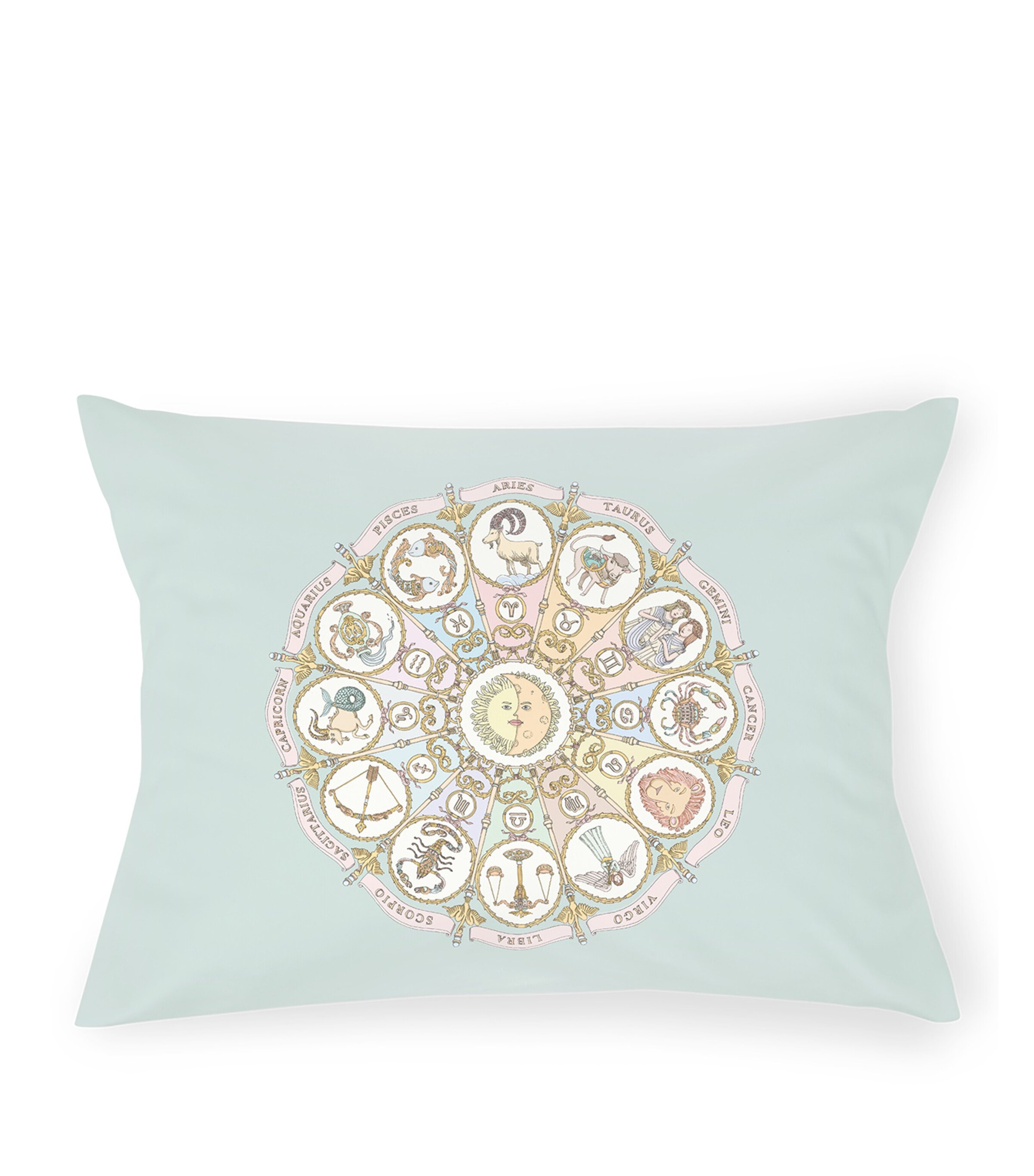 Atelier Choux Organic Cotton Zodiac Cushion Blue Image 2
