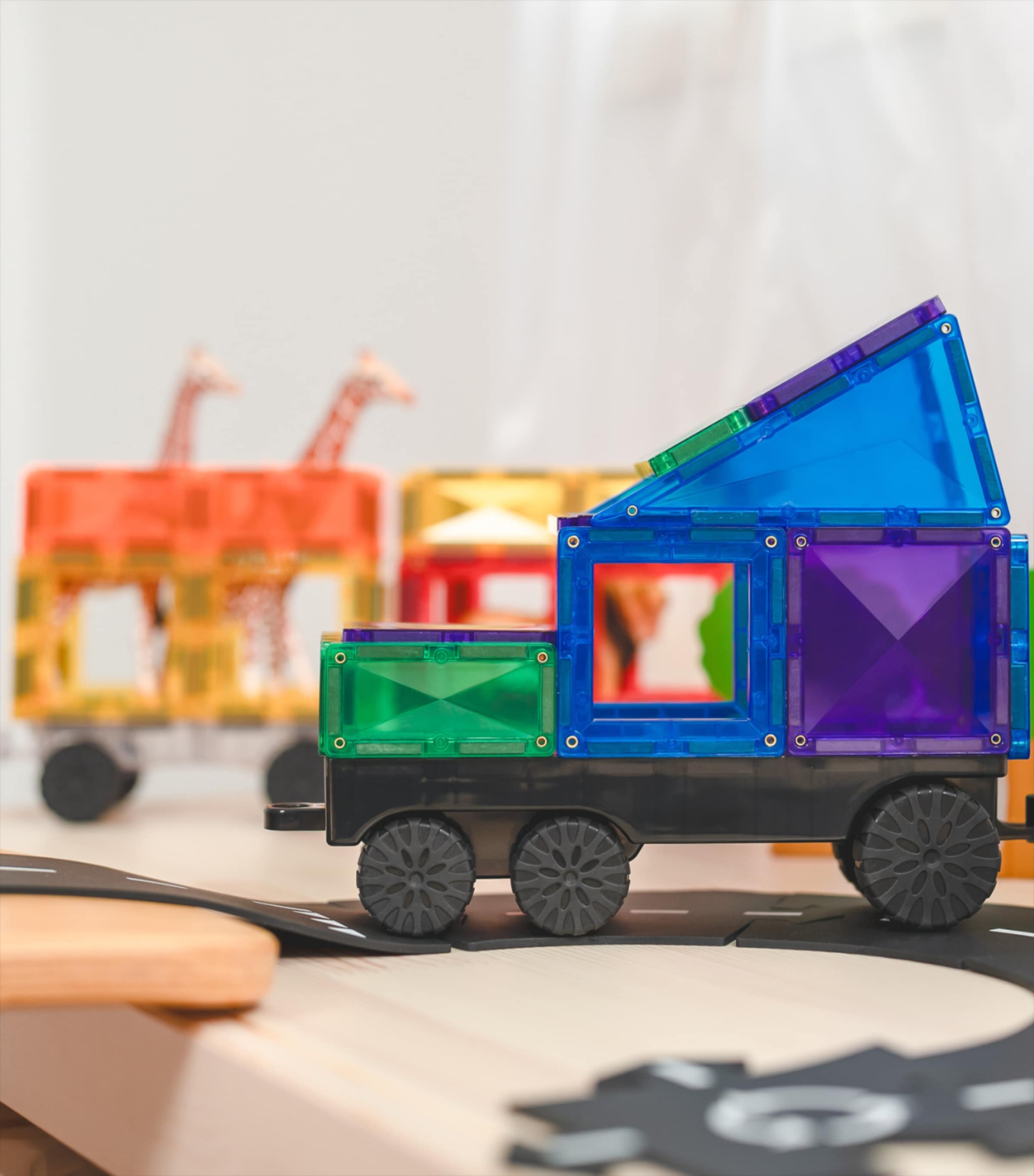 Connetix Tiles Rainbow Transport Pack Play Set | Gifts | Gifts for Kids | Toys | Building & Construction Toys Connetix Tiles Rainbow Transport Pack Play Set | Gifts | Gifts for Kids | Toys | Building & Construction Toys