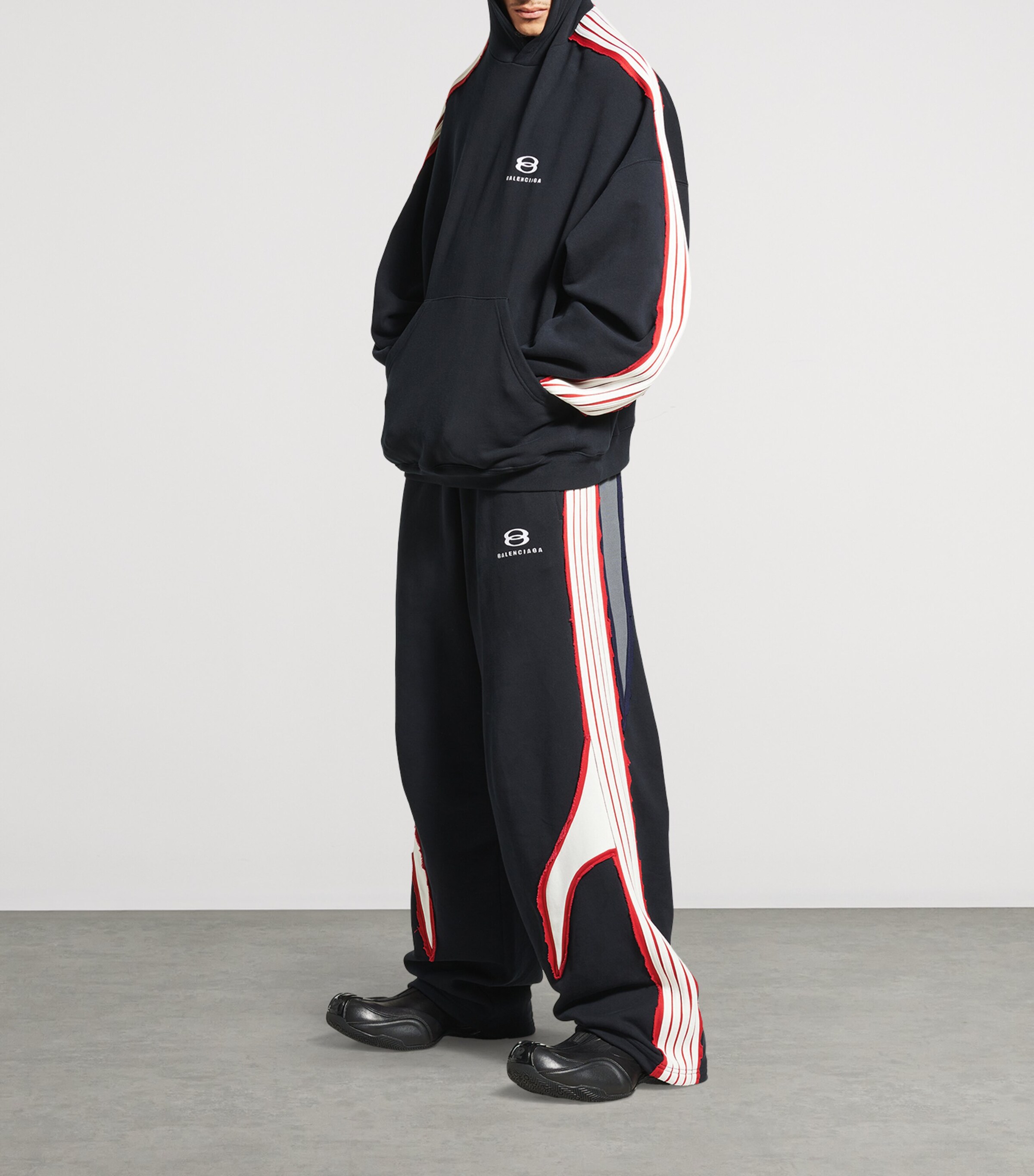 Balenciaga Grey Oversized Cotton Unity Sports Icon Hoodie | Harrods US