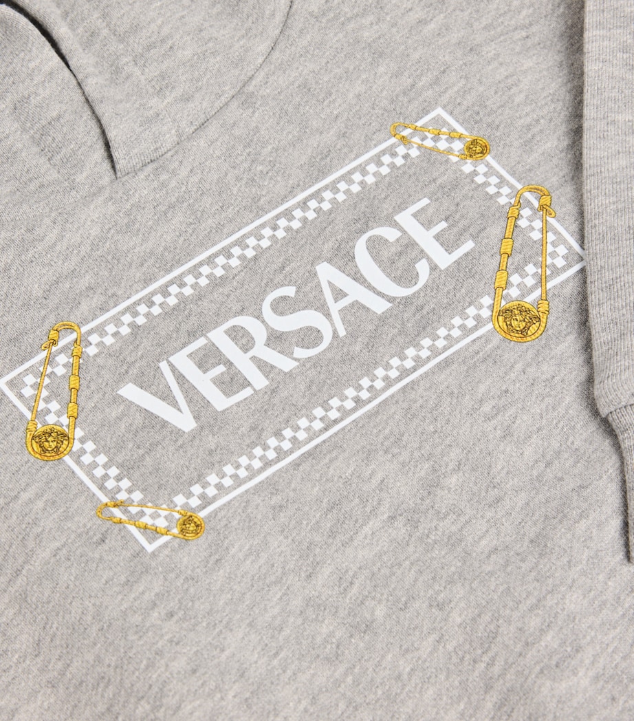 Cotton Logo Hoodie (12-24 Months) 2ES70-GRAY+WHITEGOLD Image 2