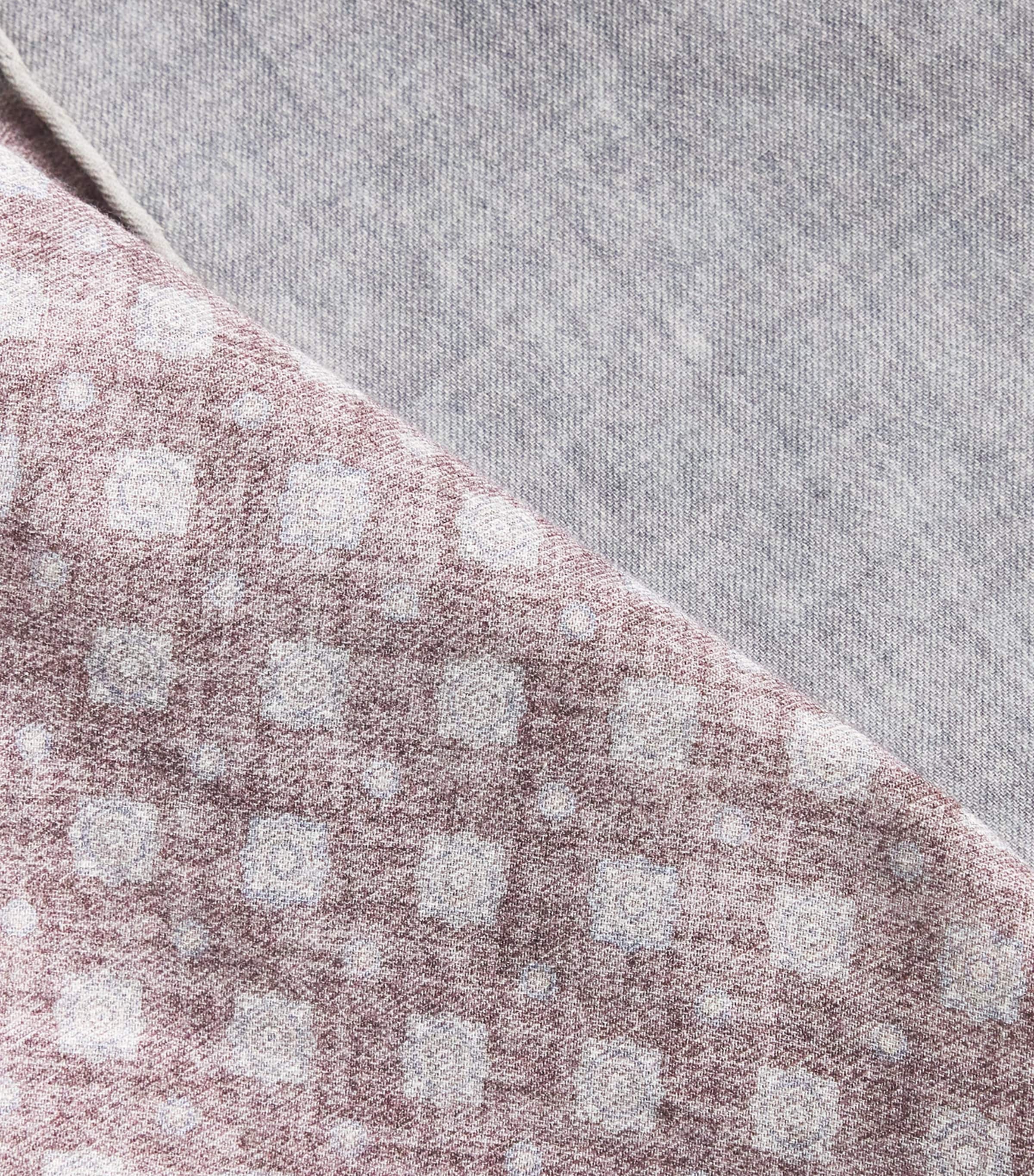 Cotton-Wool Printed Pocket Square MIRTILLO E SABBIA Image 4