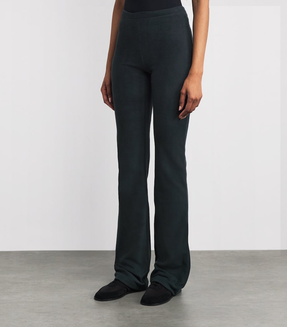 Fleece Lounge Flared Trousers DARK TEAL Image 3