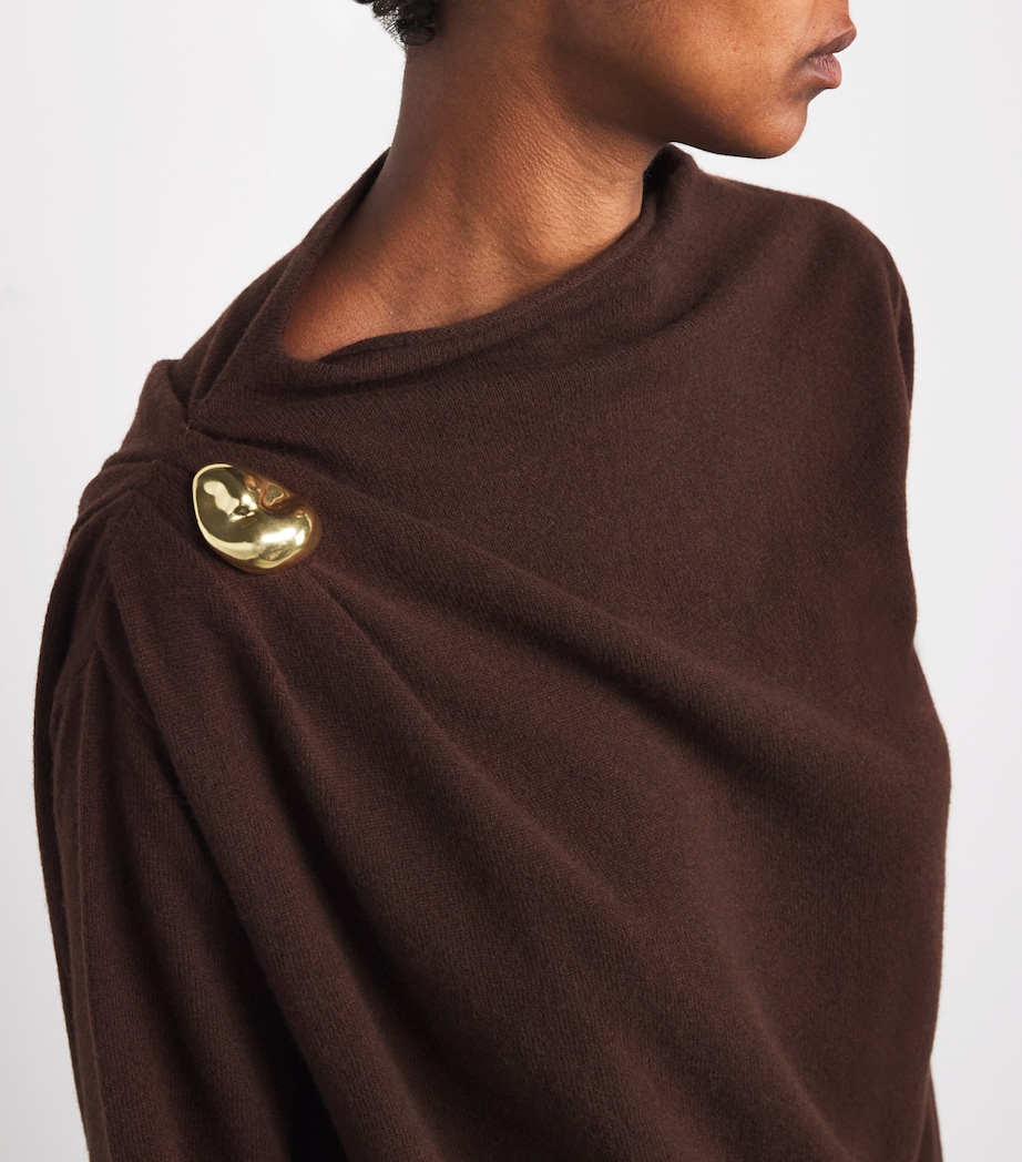 Wool-Silk-Cashmere Midi Dress 1269 EBANO Image 4