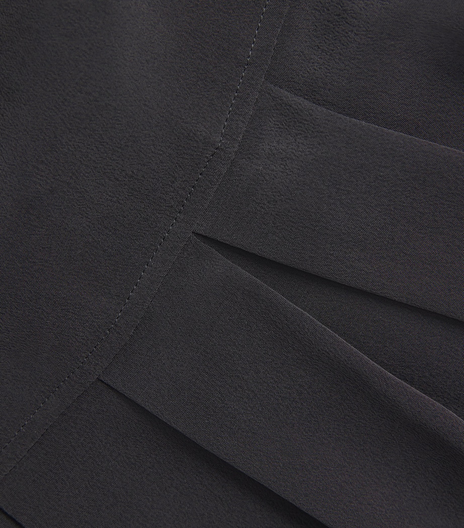 Yves Salomon Womens Silk Crepe Midi Dress Image 6