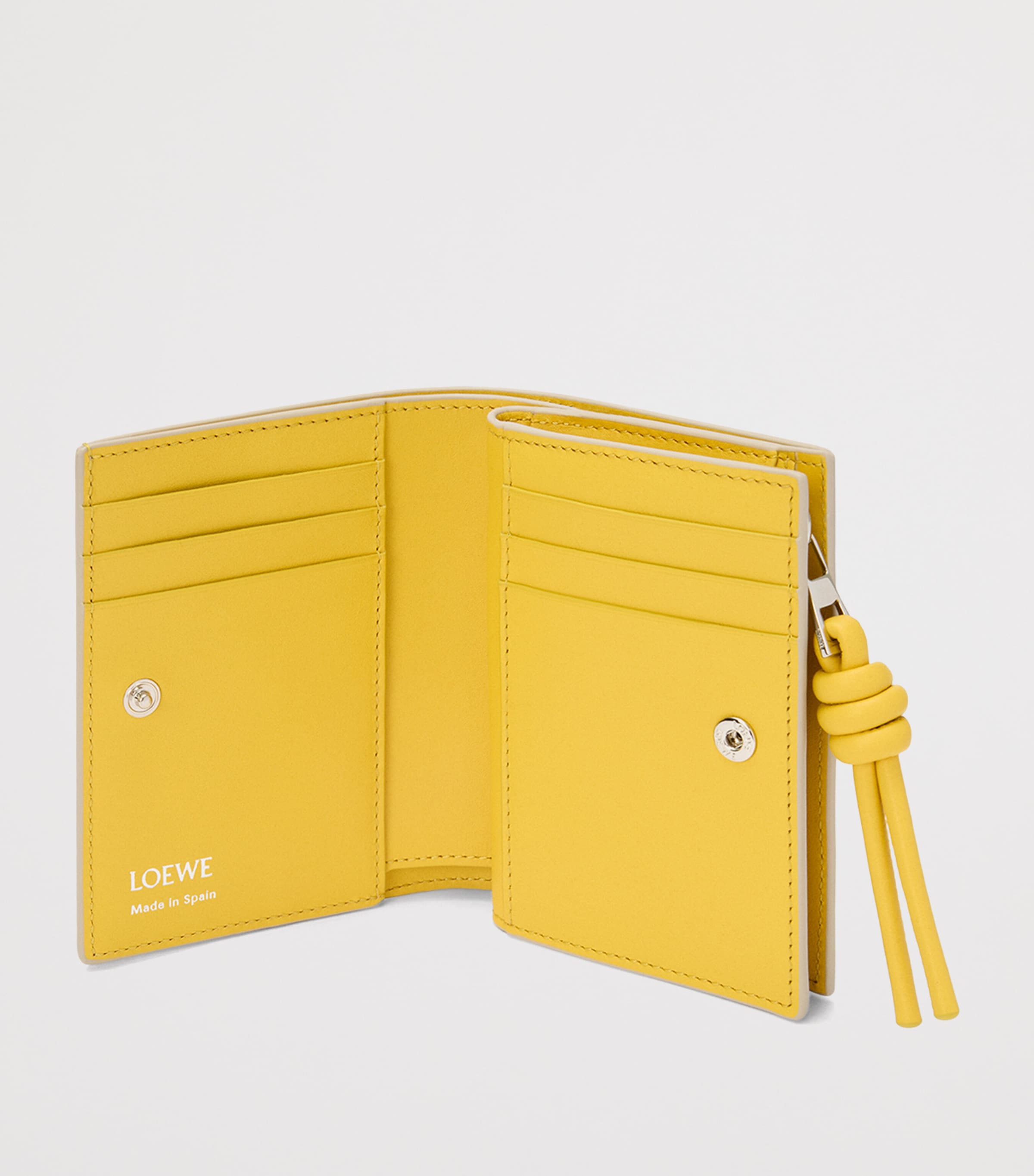 Leather Knot Wallet SHELL GREY DANDELION Image 3