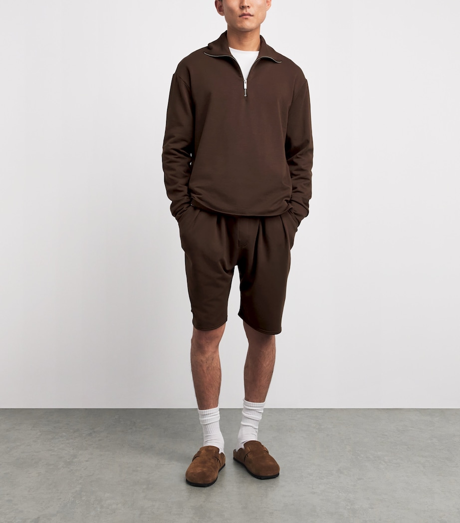 Homebody Mens Jersey Snuggle Shorts Coffee Bean Image 2