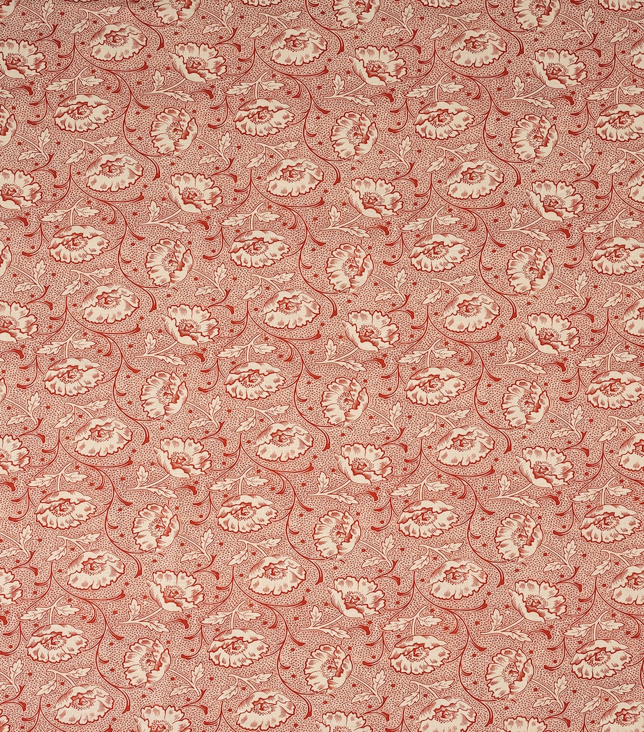 Linen Toscana Tablecloth (320cm x 170cm) WHITE/RED Image 5