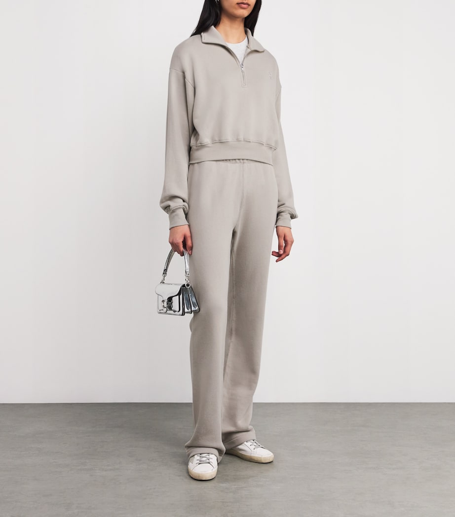 French Terry Cropped Sweatshirt DOVE Image 2