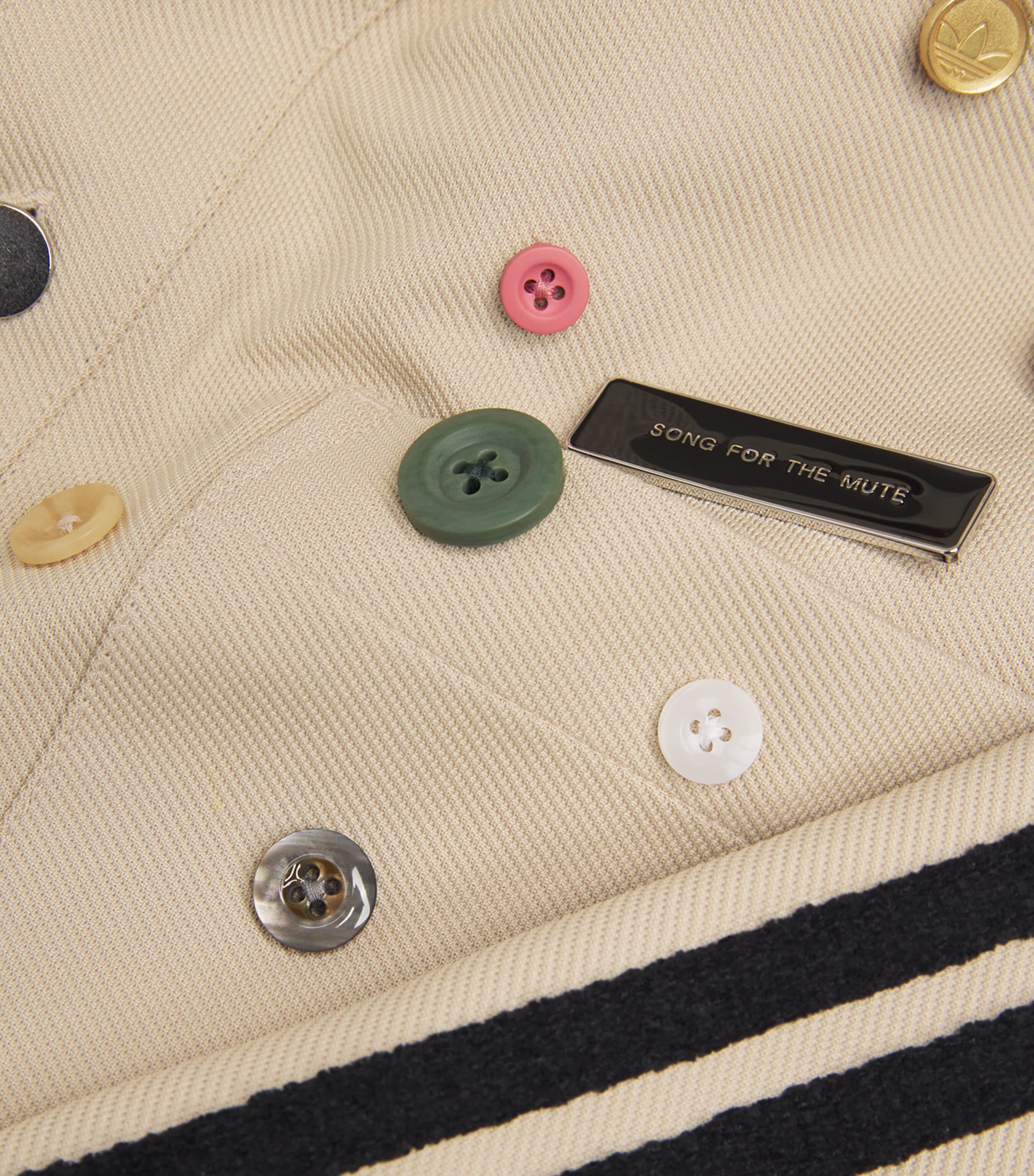 adidas Mens Originals x Song for the Mute Buttoned Shirt Beige Image 5