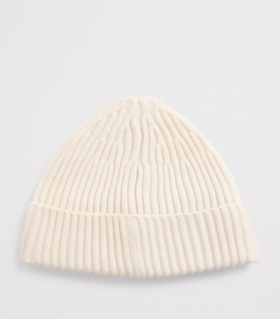 Virgin Wool Ribbed Beanie V0093 Image 2