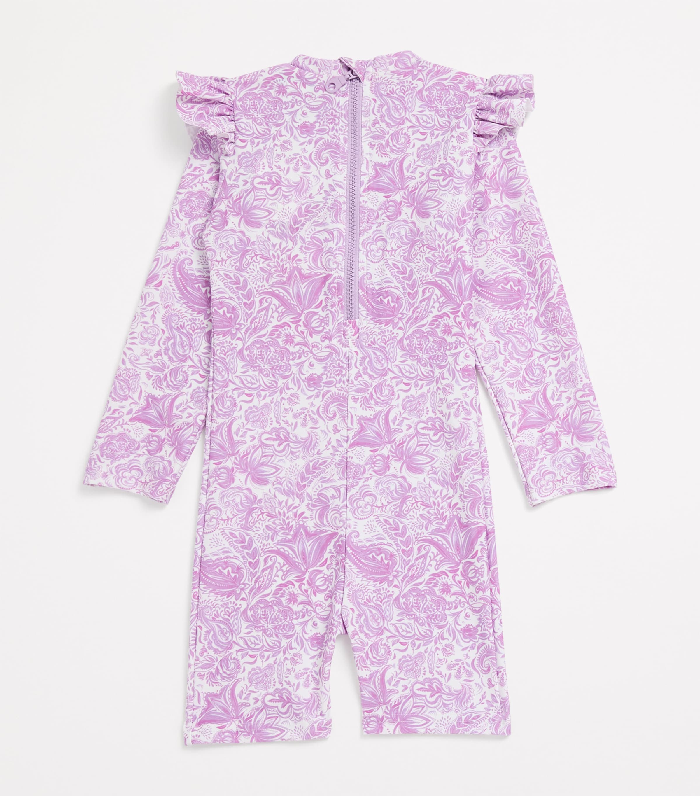MARIE RAXEVSKY Paisley Print Long-Sleeve Swimsuit (2-8 Years) Paisley Lillac Image 2
