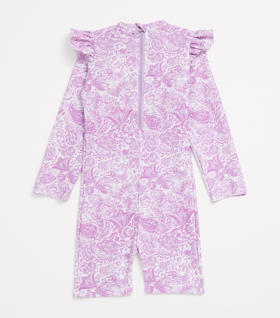 MARIE RAXEVSKY Paisley Print Long-Sleeve Swimsuit (2-8 Years) Paisley Lillac Image 2