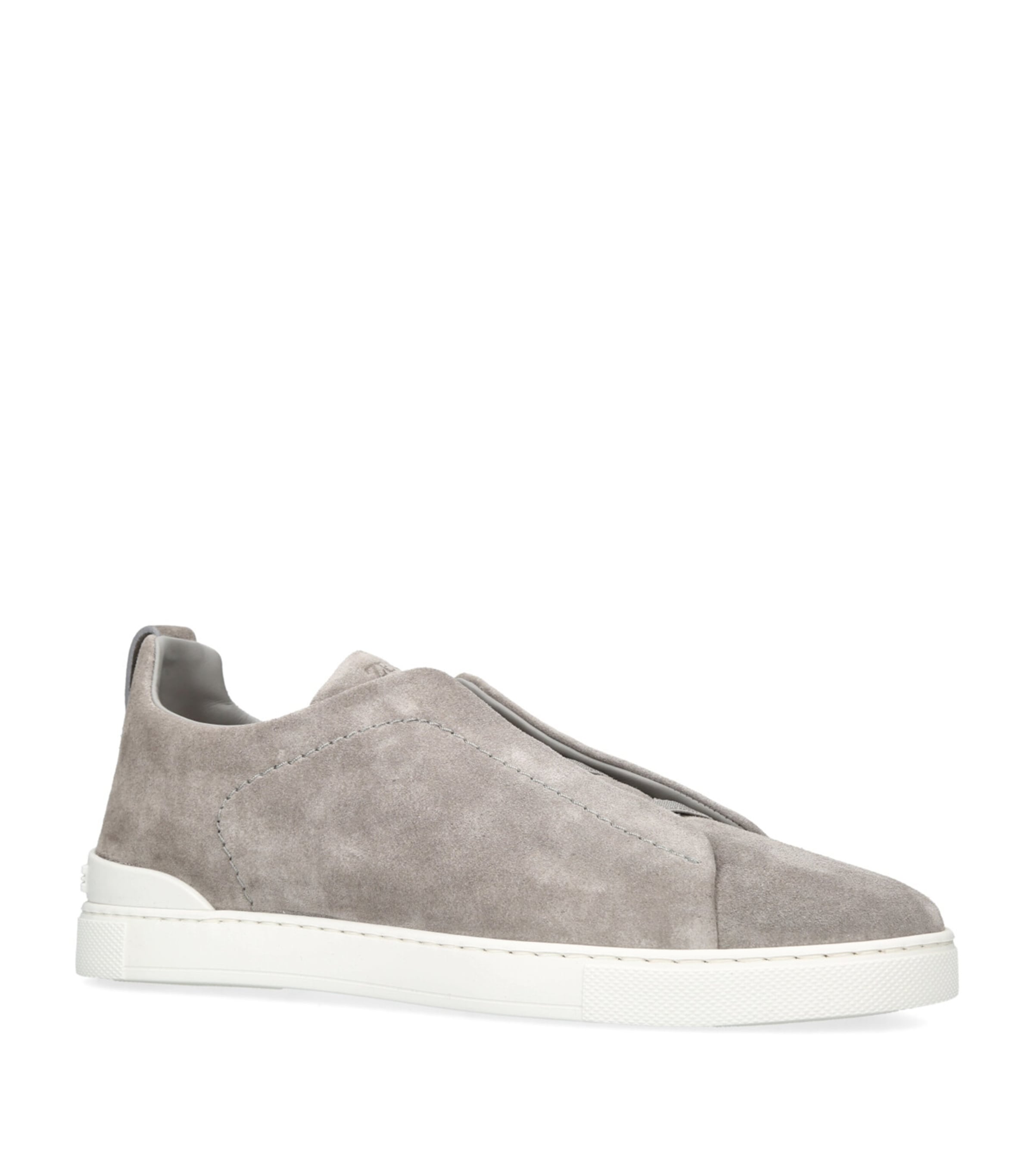 Suede Triple Stitch Sneakers GREY/LIGHT Image 3