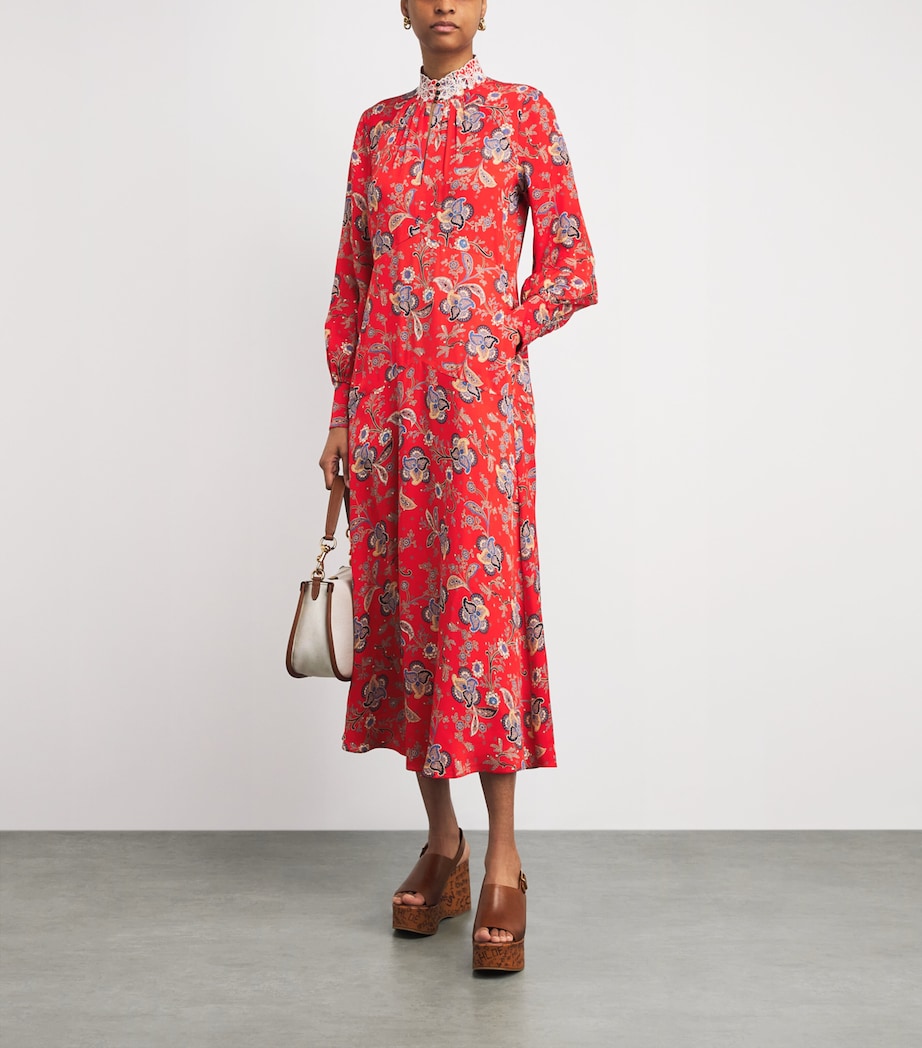 Paisley Print Maxi Dress ORANGE MULTI Image 2