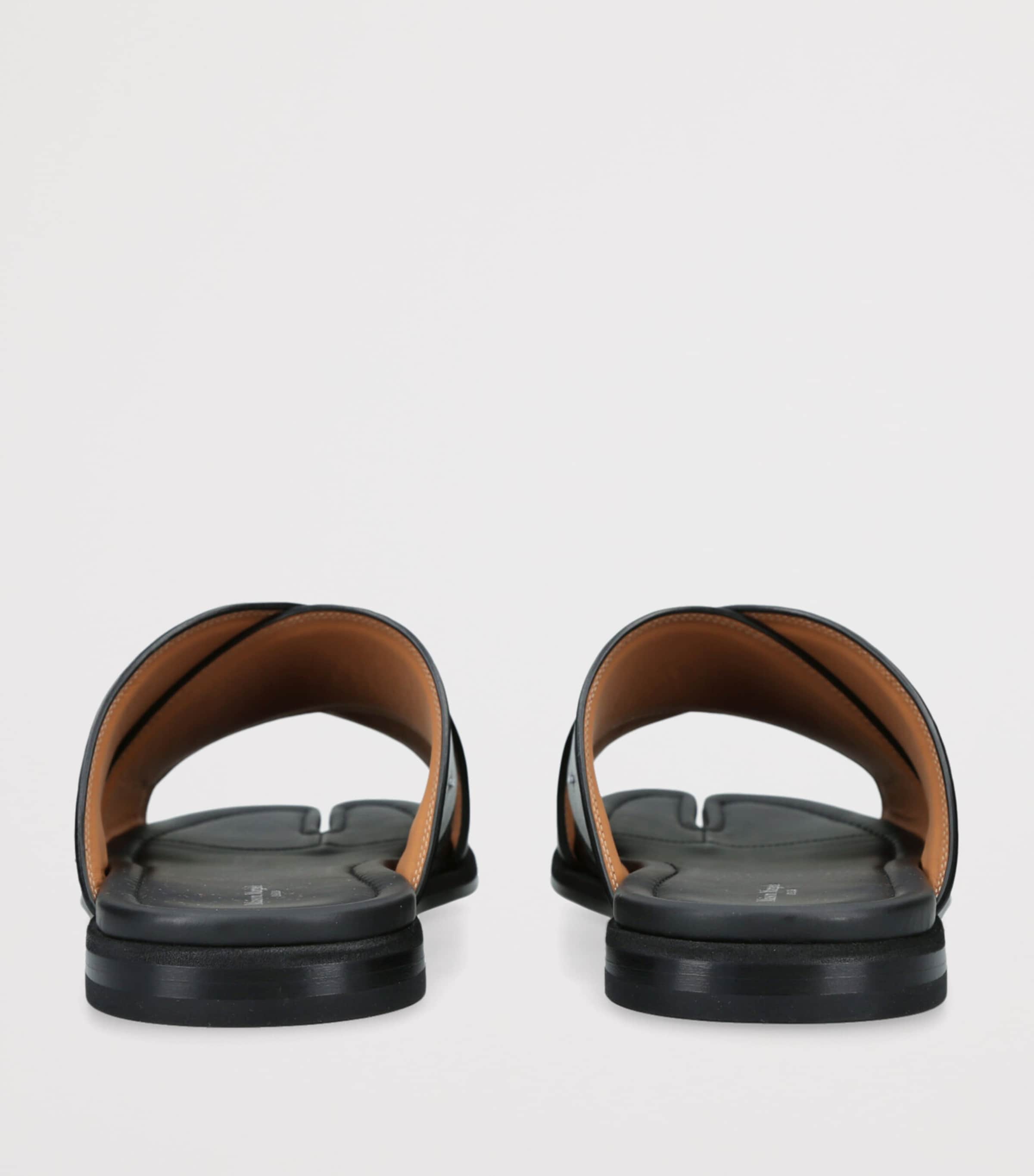 Maison Margiela Leather Tabi Numbers Sandals Black Image 2