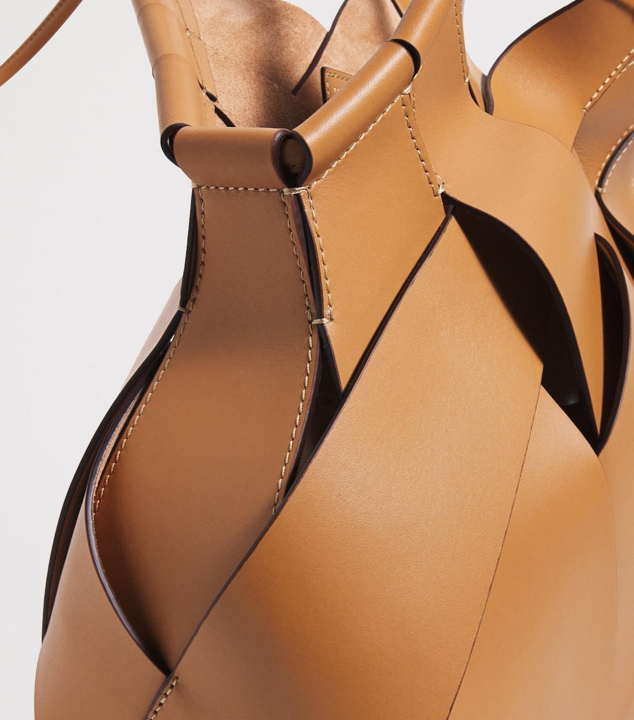 Leather Charlotte Tote Bag 910 ALMOND Image 6