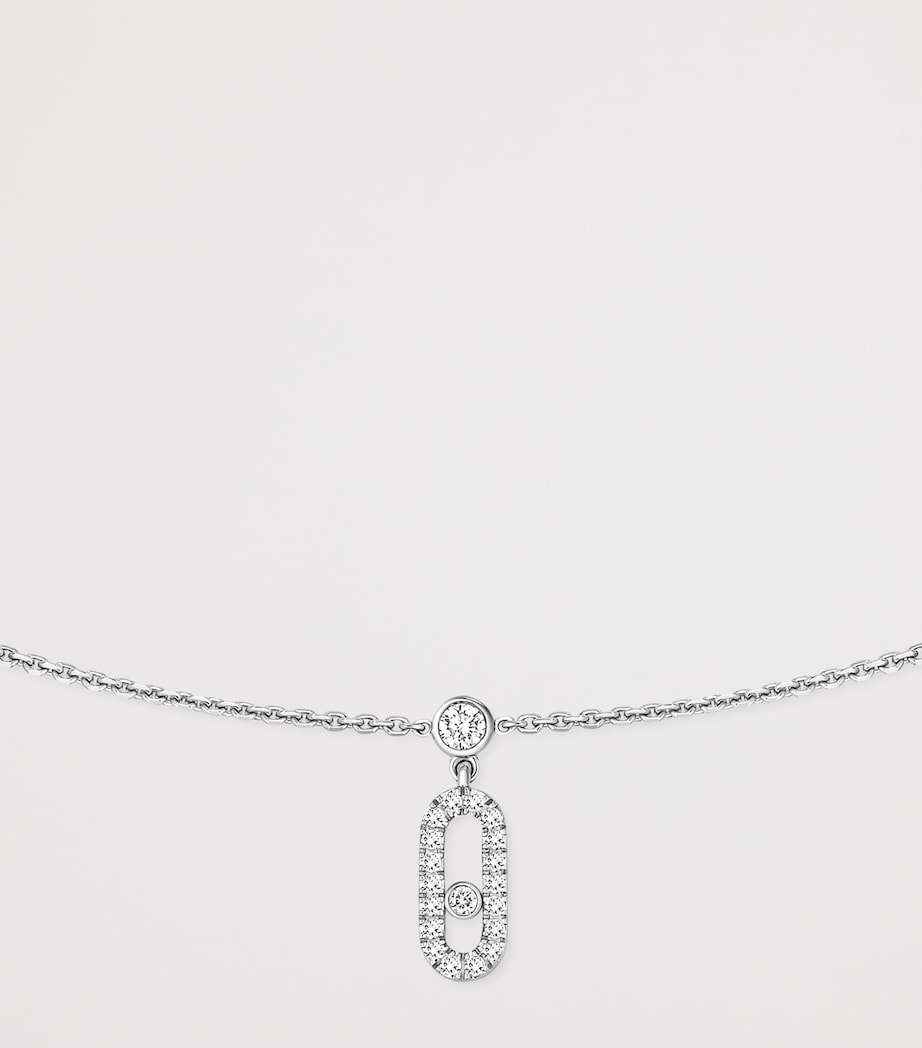 Messika Move Uno White Gold and Diamond Pavé Necklace White Gold Image 2