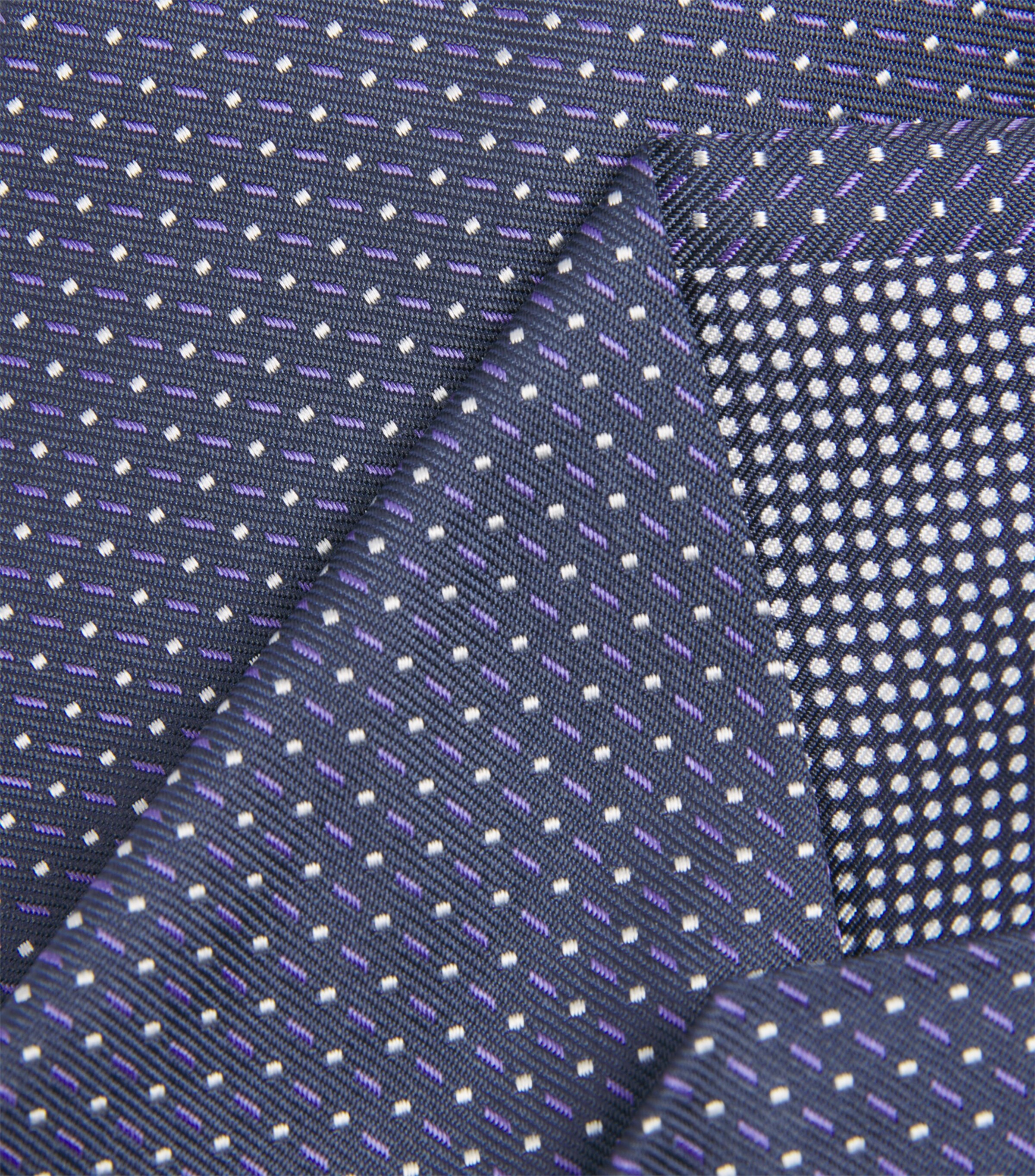 Eton Silk Pin Dot Tie Navy Blue Image 3