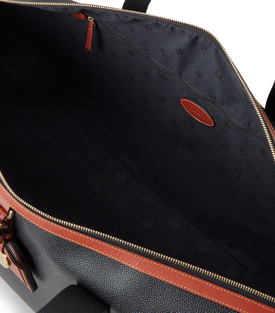 Medium Clipper Holdall BLACK-COGNAC Image 4