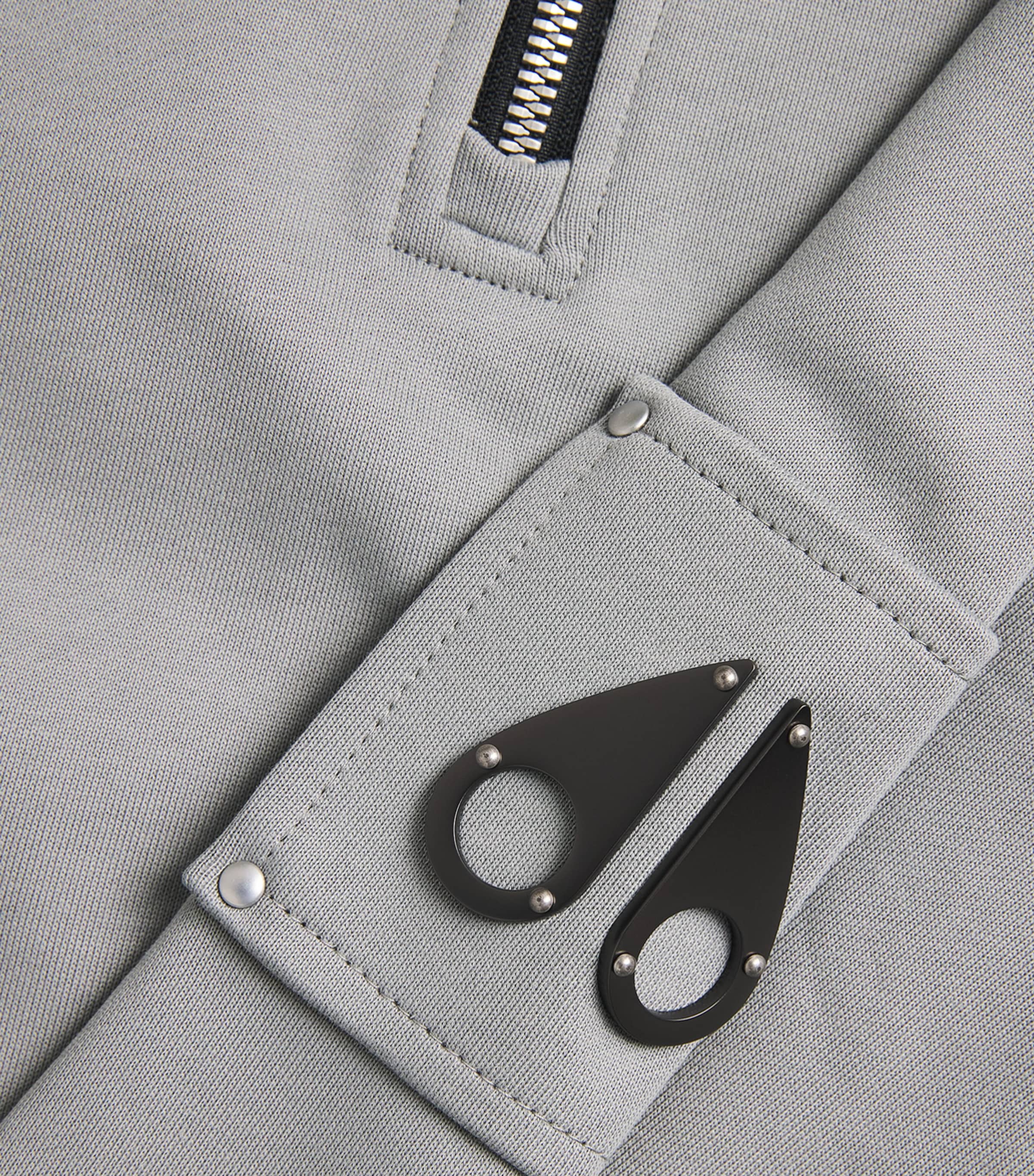 Moose Knuckles Grey Hartsfield Quarter-Zip Sweatshirt | Harrods US