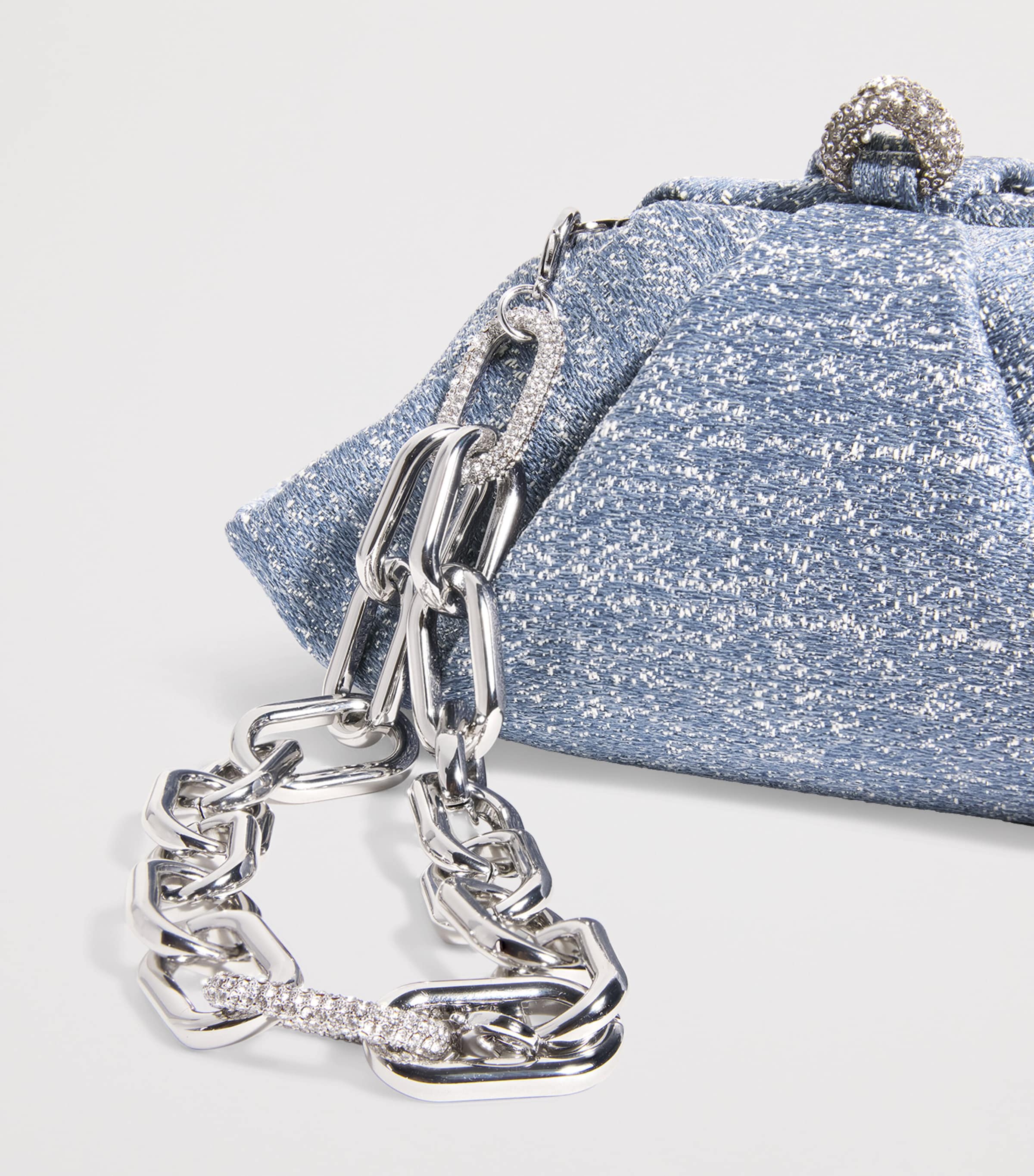 Denim Sparkle Gemma Clutch Bag SSKBL SPAKLE BLUE Image 6
