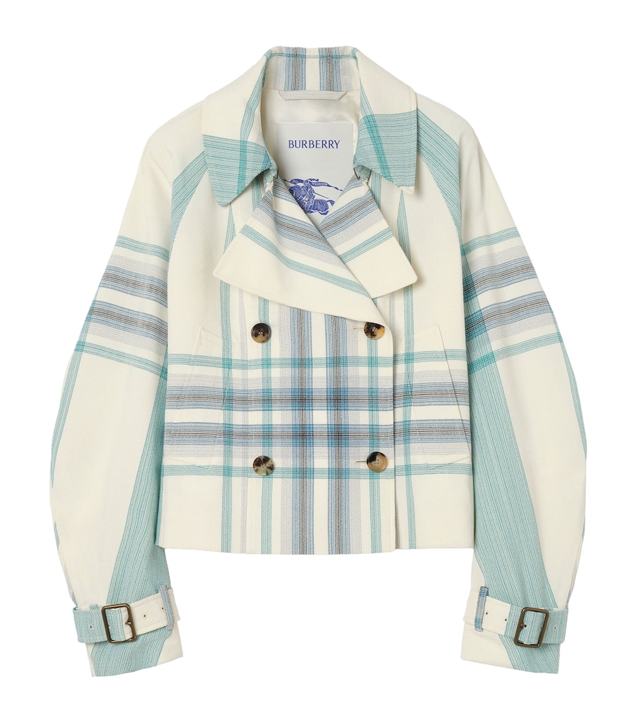 Cropped Check Ladybrook Jacket TIDAL BLUE CHECK Image 1