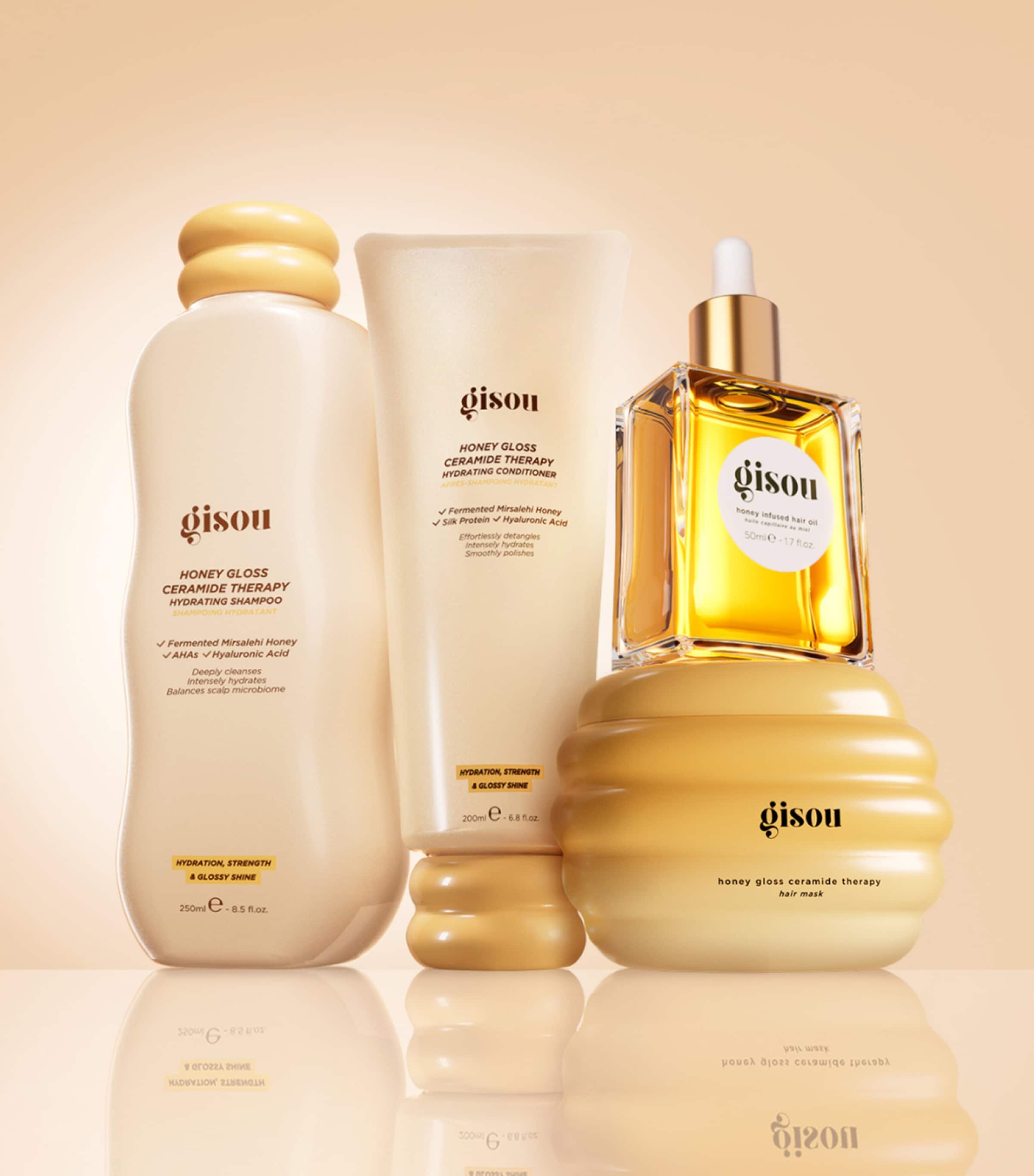 Honey Gloss Ceramide Therapy Hydrating Conditioner (50ml) NO COLOUR Image 6