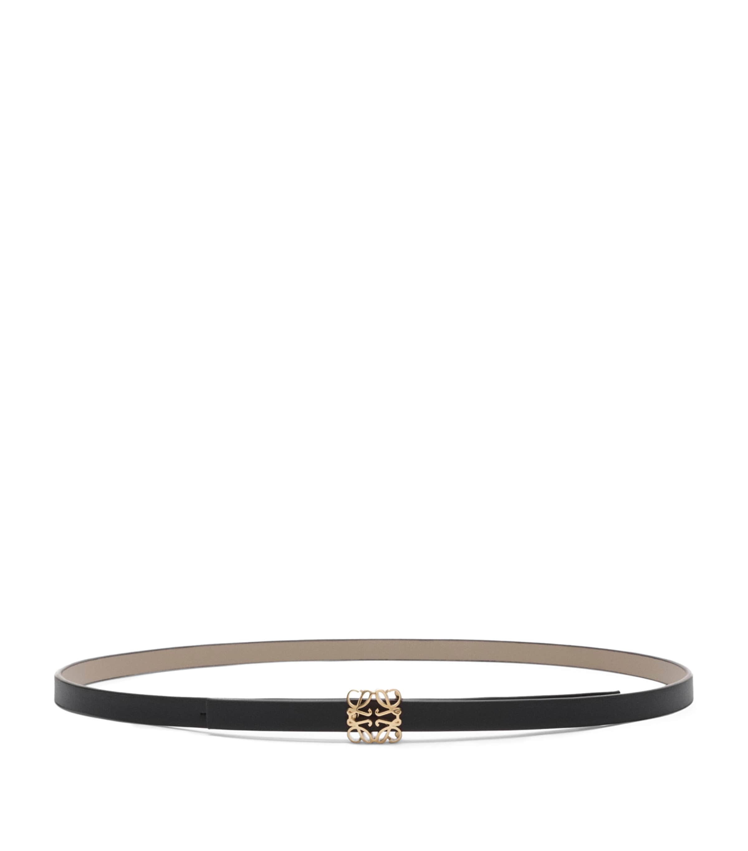 LOEWE Leather Reversible Anagram Bombé Belt Black/clay Image 1