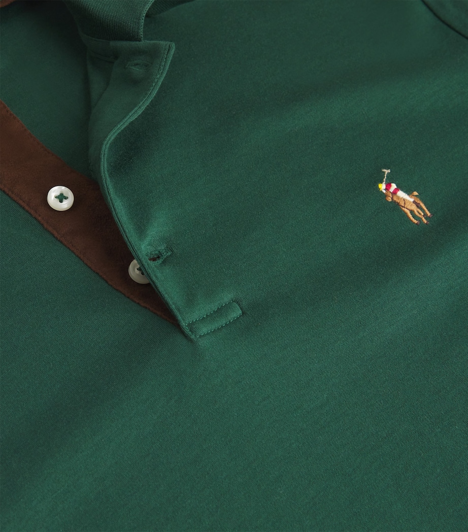 Polo Ralph Lauren Mens Cotton Long-Sleeve Polo Shirt Green Image 5