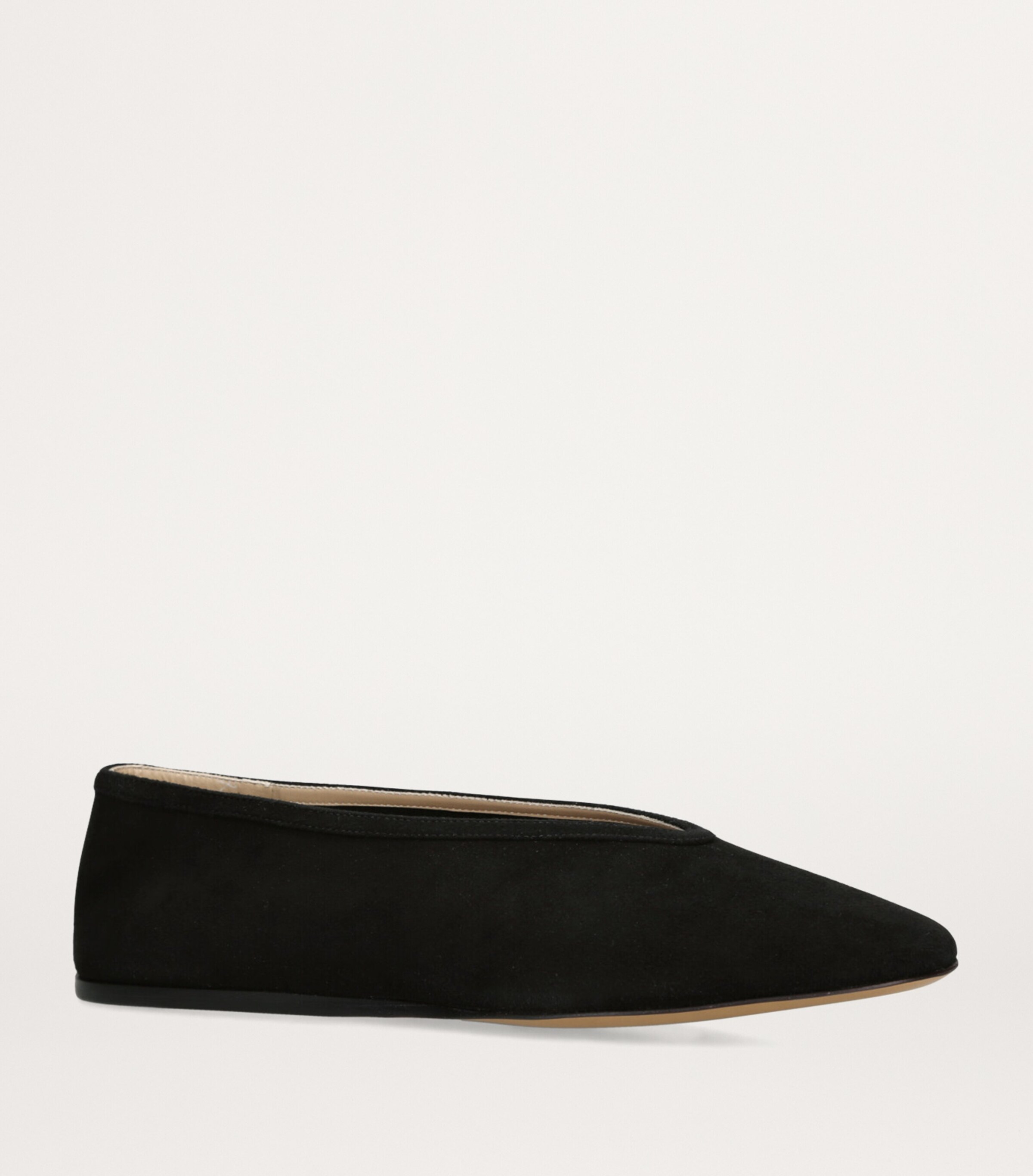 Le Monde Beryl Suede Luna Ballet Flats Black Image 3