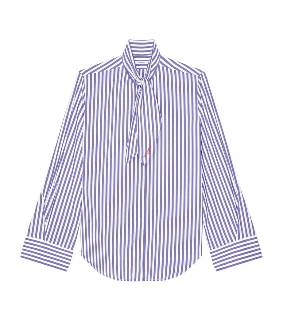 Givenchy Womens Silk Tie-Neck Shirt Image 1